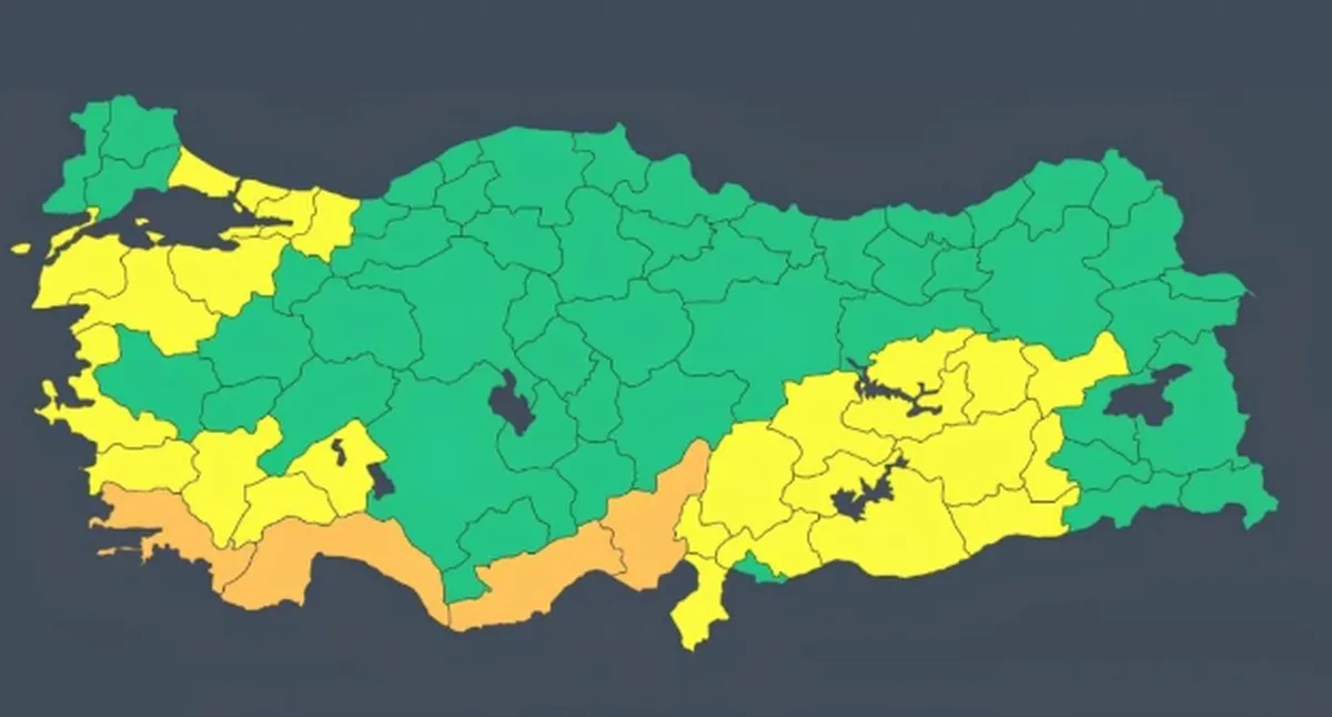 Adana dahil dört il için 29 Ekim'de turuncu kodlu kuvvetli yağış uyarısı yapıldı