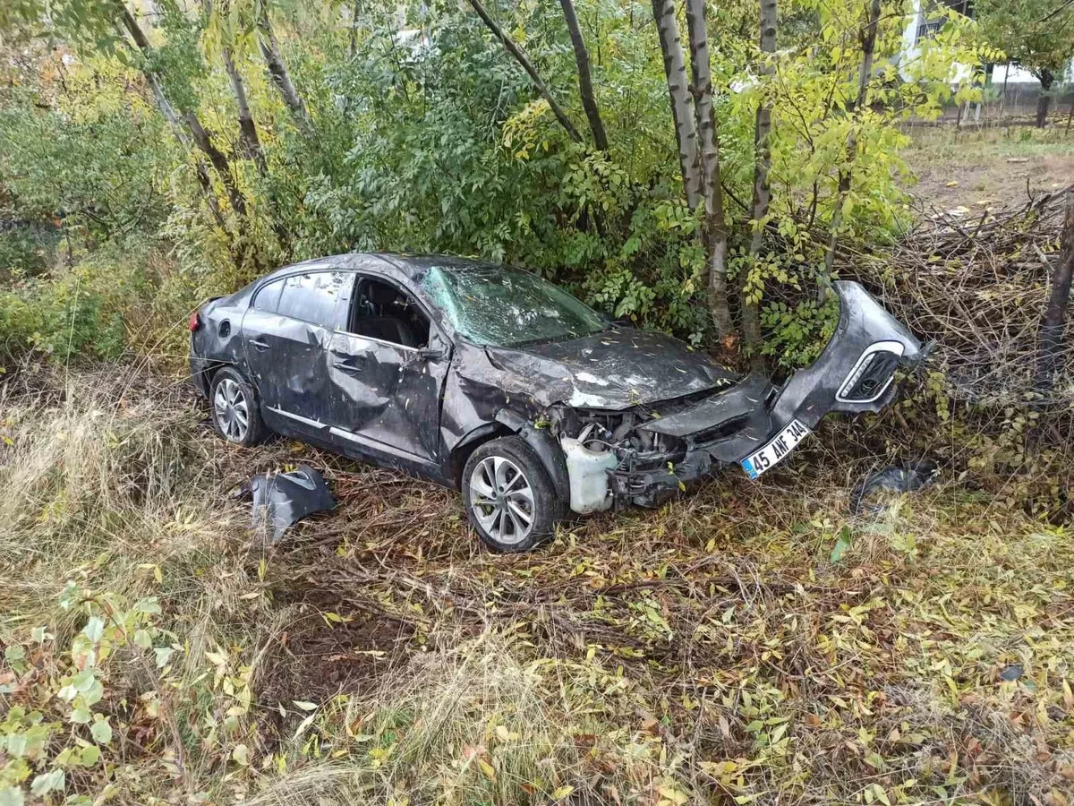 Bingöl-Erzurum karayolunda otomobil ağaçlara çarptı: 2 kişi yaralandı