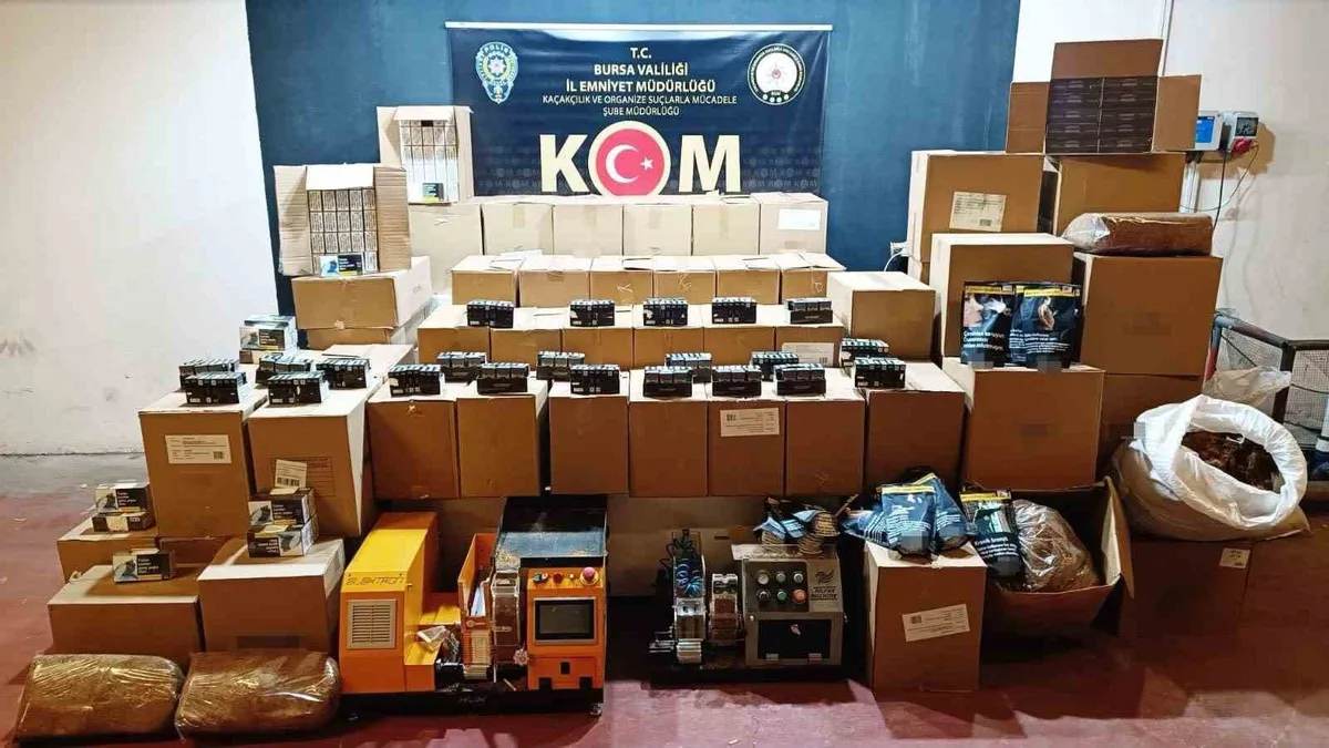 Bursa'da düzenlenen kaçak tütün operasyonunda 4 şüpheli gözaltına alındı