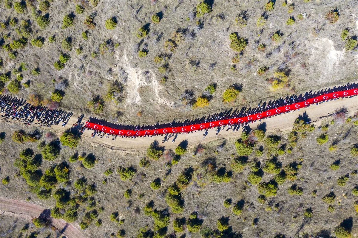 Çankırı'da 17. İstiklal Yolu Yürüyüşü ile milli mücadele ruhu yaşatıldı