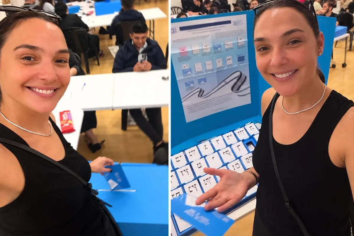 Dünyaca ünlü oyuncu Gal Gadot İsrail'deki genel seçimlerde oyunu kullandı