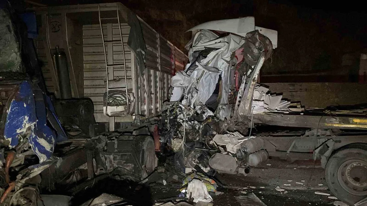 Elazığ-Malatya karayolunda üç tırın karıştığı kazada bir kişi vefat etti