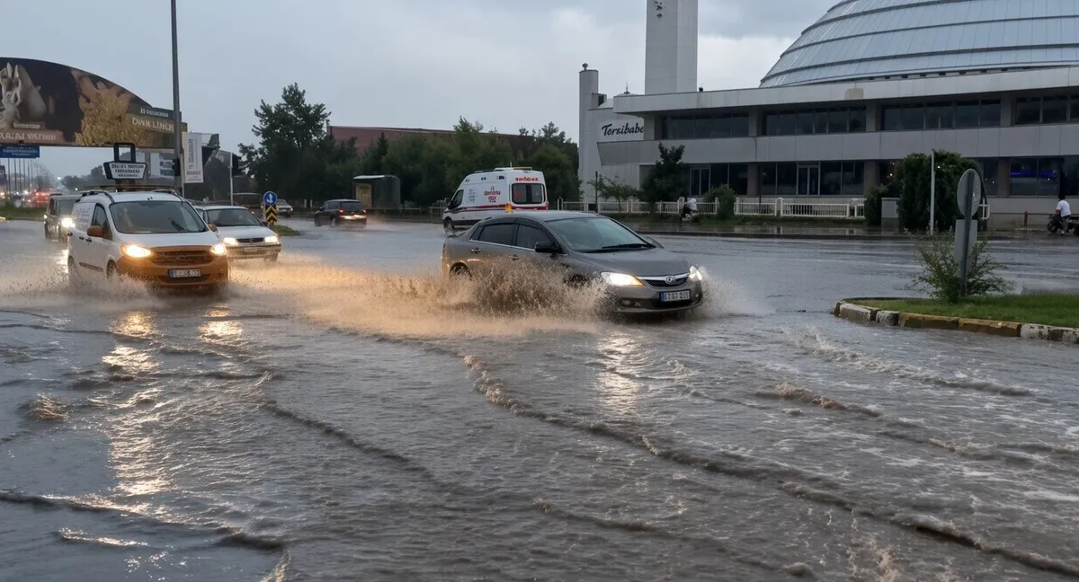Erzincan'da etkili olan sağanak yağış hayatı olumsuz yönde etkiledi