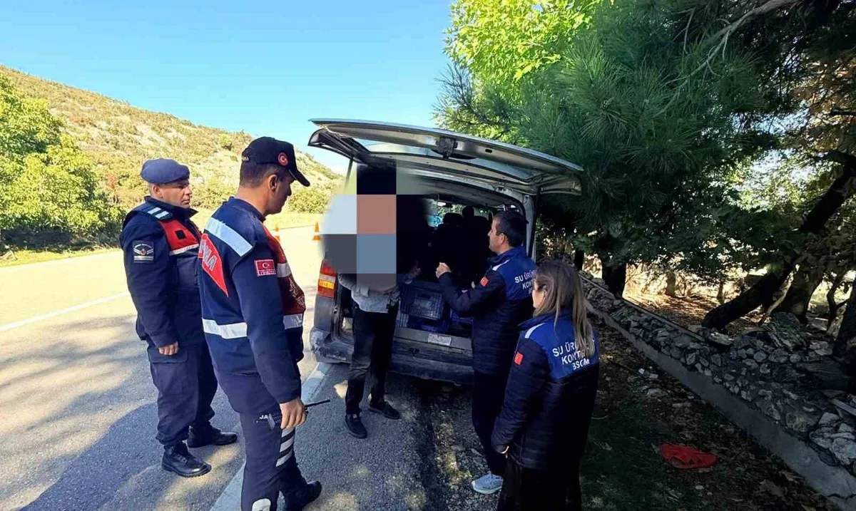 Isparta'nın Eğirdir ilçesinde belgesiz taşınan 50 kilo balığa el konuldu
