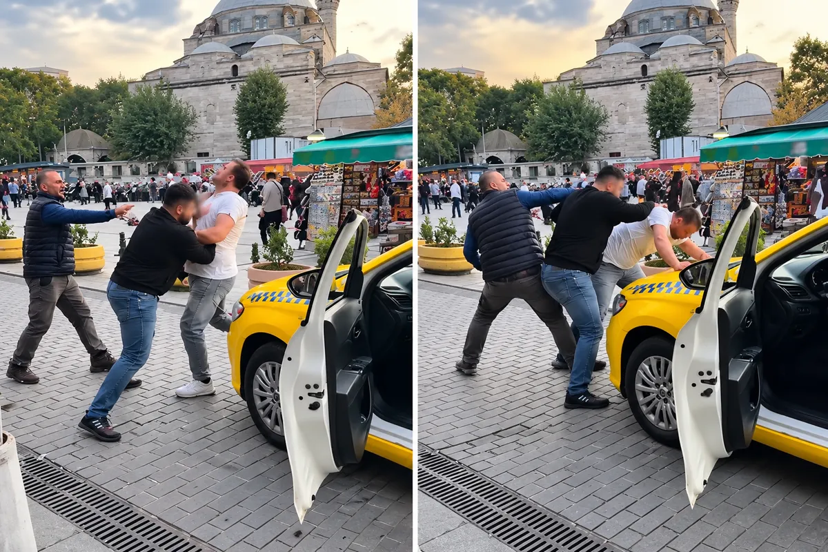 İstanbul Fatih'te iki taksici arasında yolcu alma kavgası yaşandı
