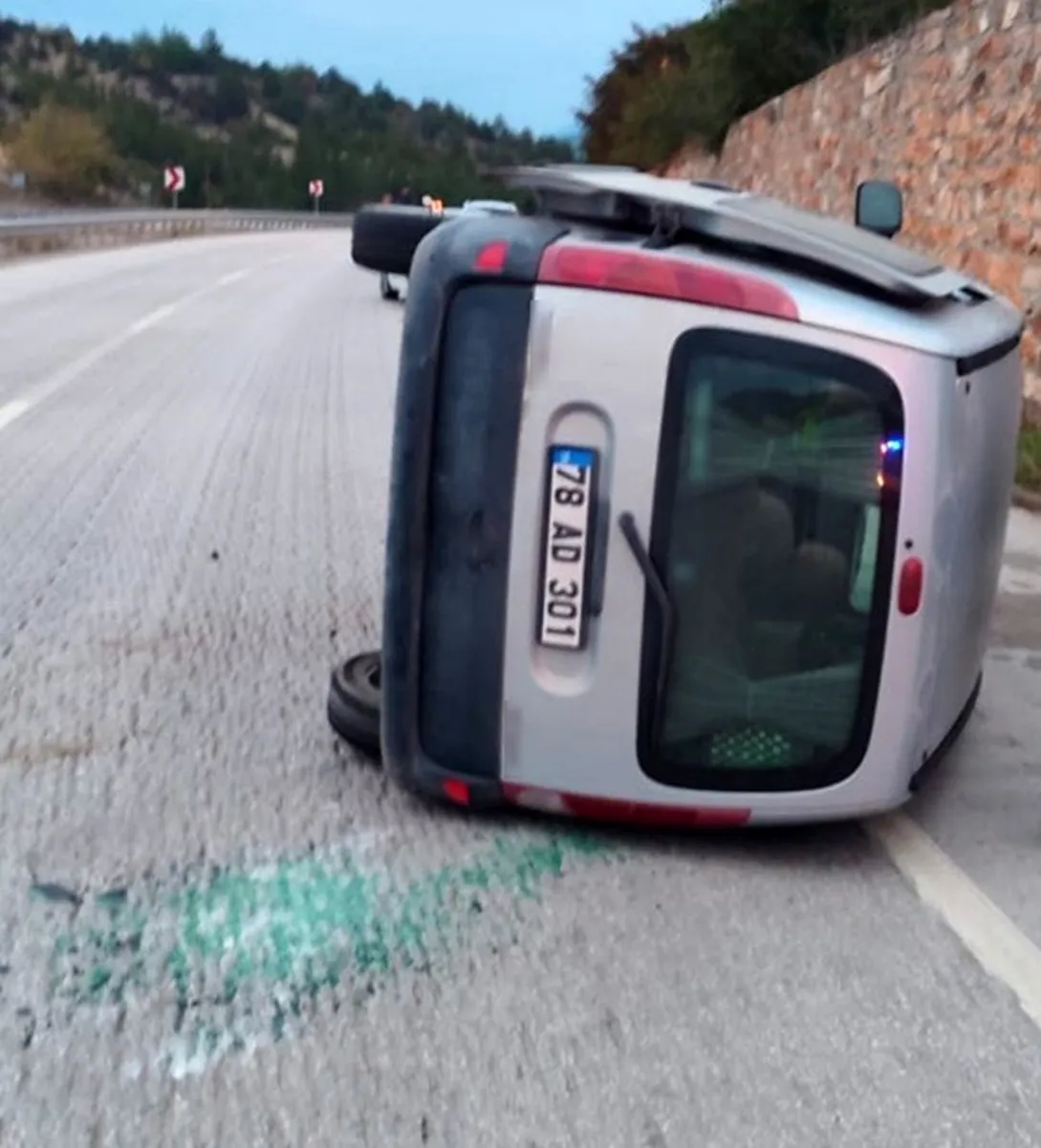 Karabük Eskipazar'da meydana gelen trafik kazasında bir kişi yaralandı