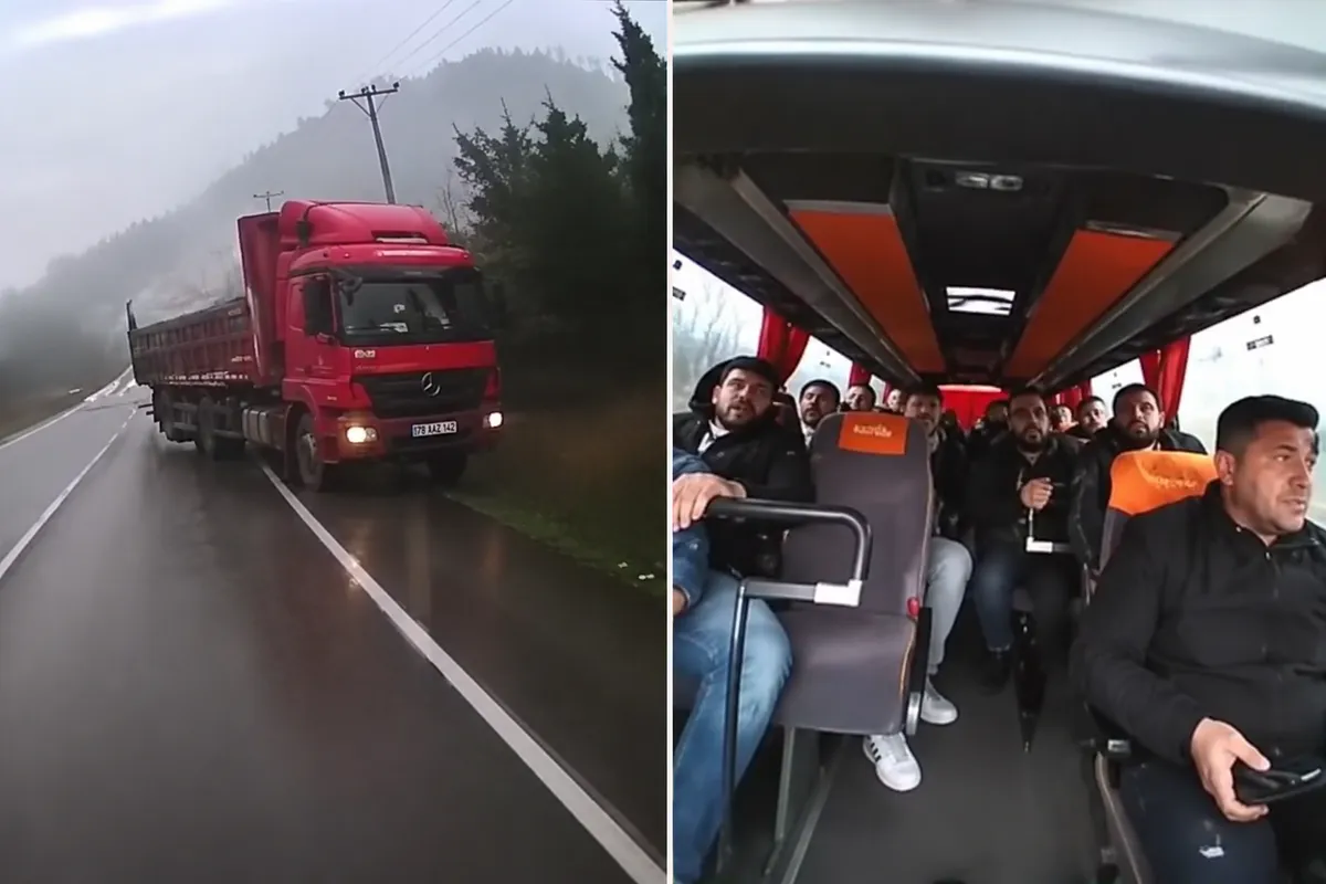 Karabük-Yenice kara yolunda hatalı sollama faciaya davetiye çıkardı