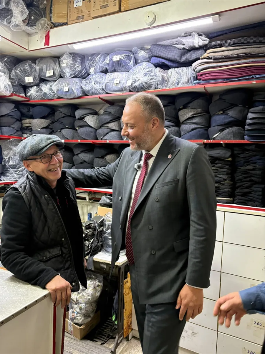 MHP Edirne İl Başkanı Ahmet Biçer Alipaşa Çarşısı esnafıyla buluştu