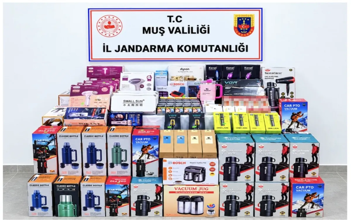 Muş'ta jandarma ekiplerinden kaçak ürün operasyonu: 700 bin liralık el koyma
