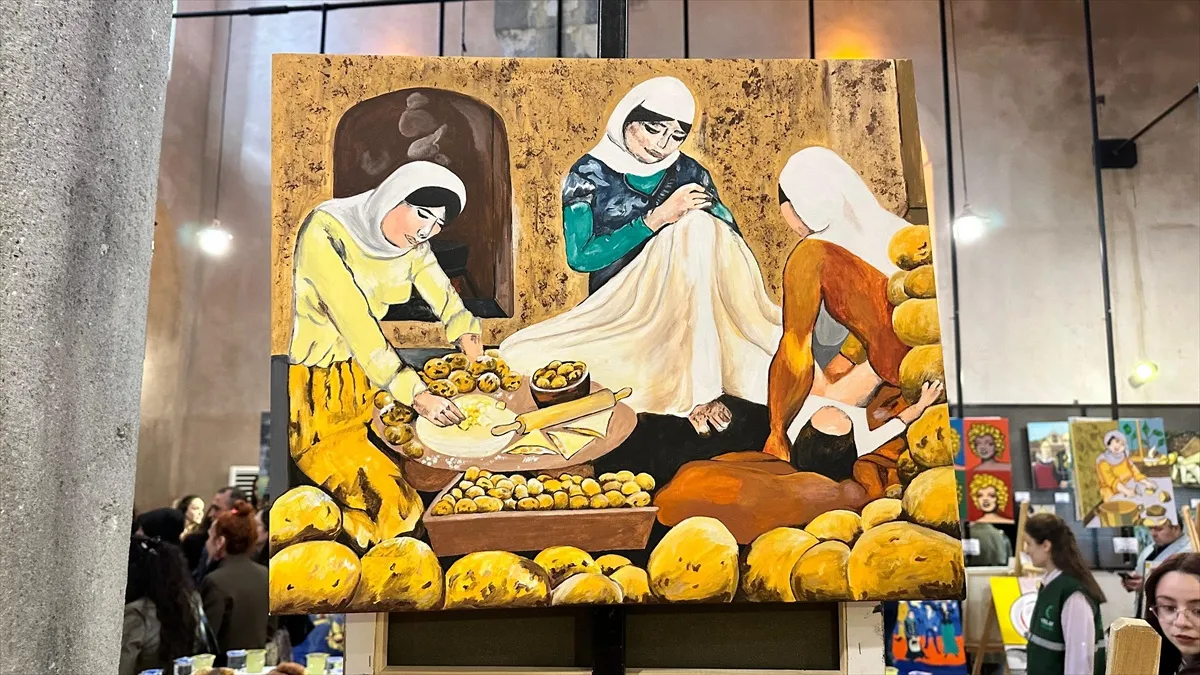 Niğde'de patates temalı resim sergisi sanatseverlerle buluştu
