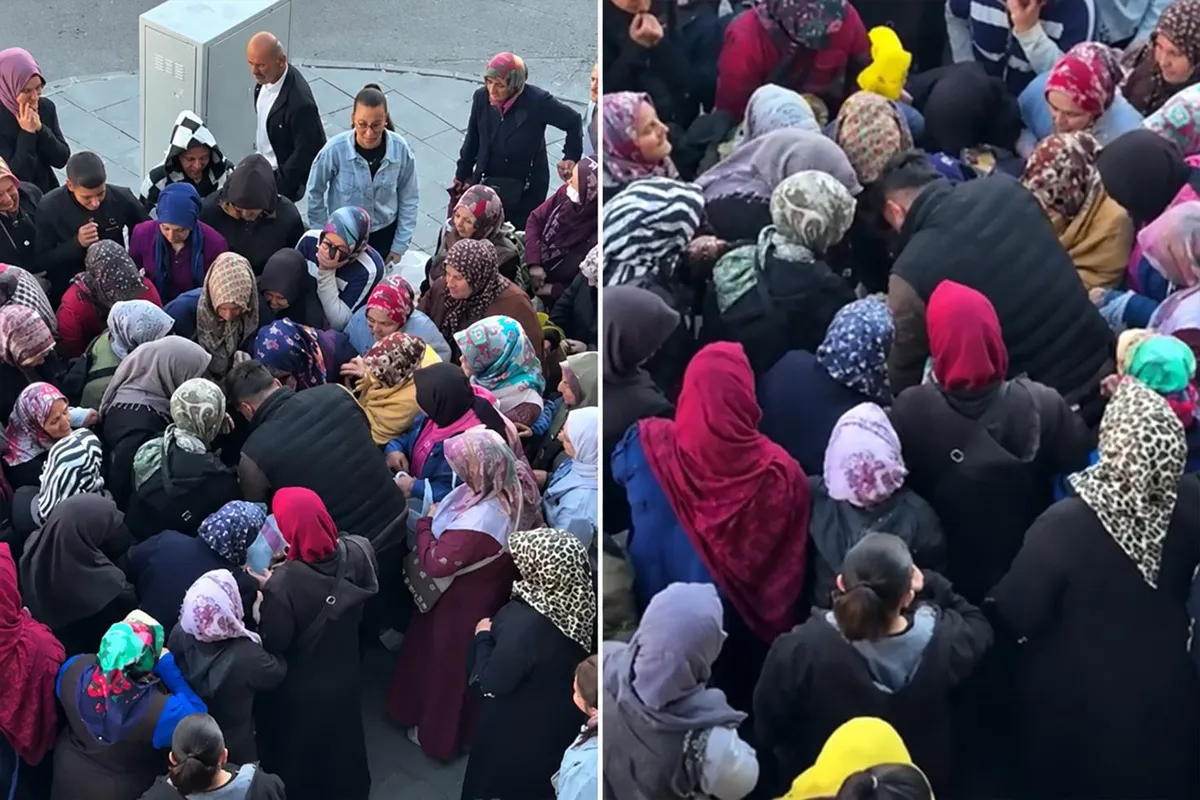 Niğde'de ücretsiz terlik dağıtımı sırasında izdiham yaşandı