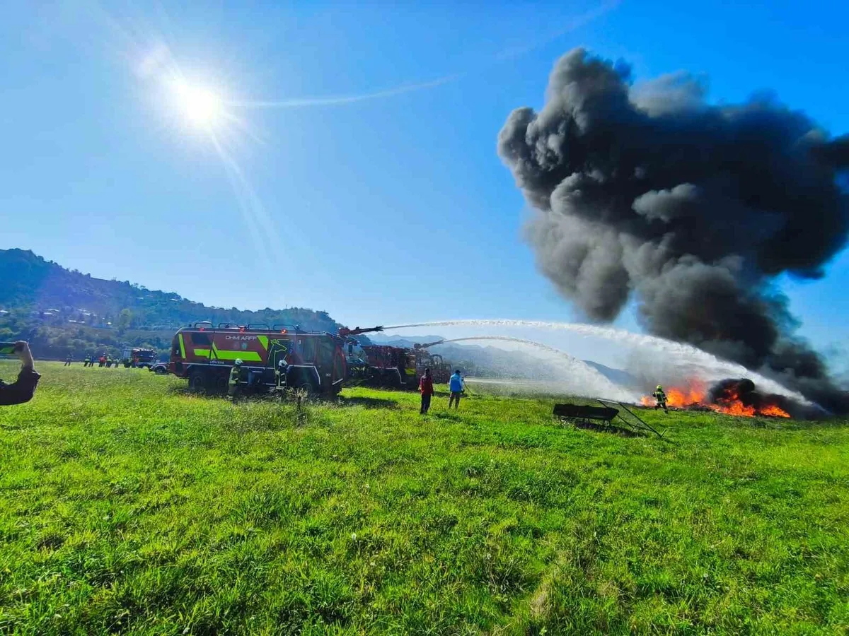 Ordu-Giresun Havalimanı'nda düzenlenen acil durum tatbikatı başarıyla tamamlandı