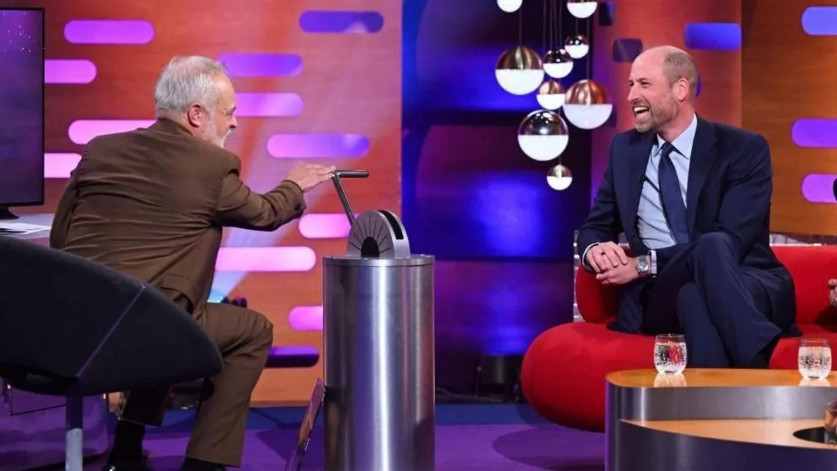 Prens William Graham Norton Show'a sürpriz bir şekilde konuk oldu