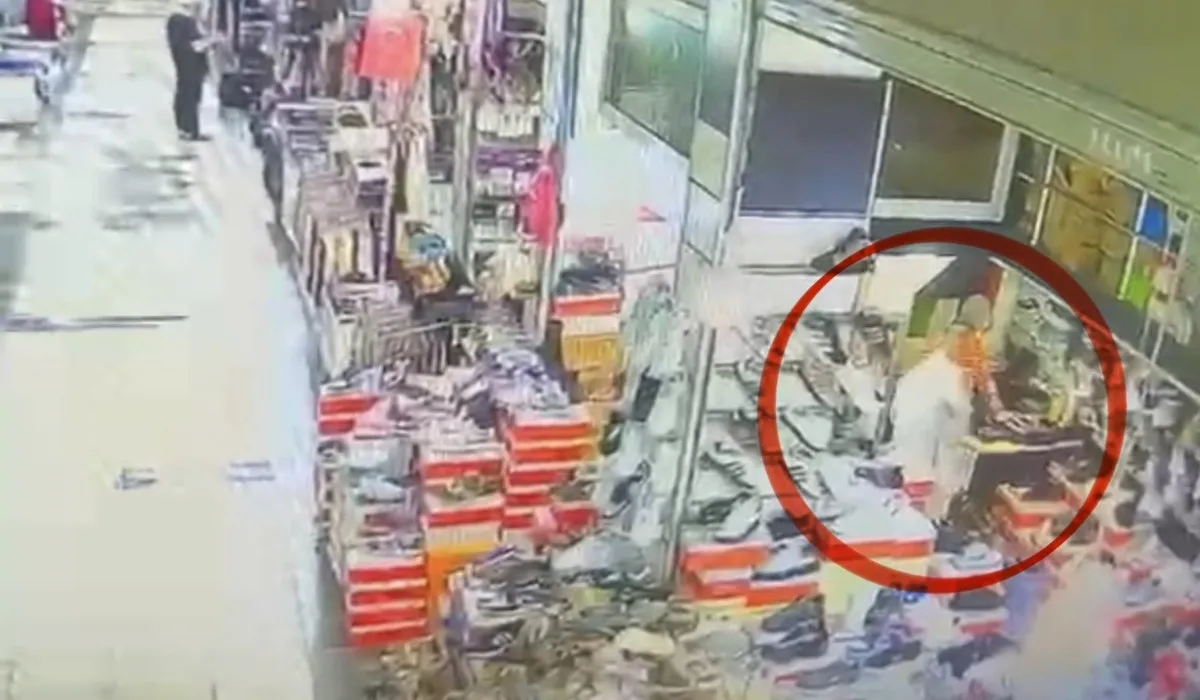 Samsun'da bin 250 liralık ayakkabı dolandırıcılığı güvenlik kamerasında