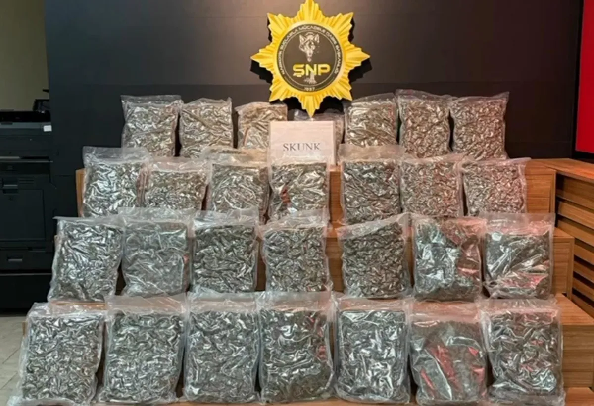 Şanlıurfa'da yolcu otobüsünde 16 kilo 400 gram skunk ele geçirildi