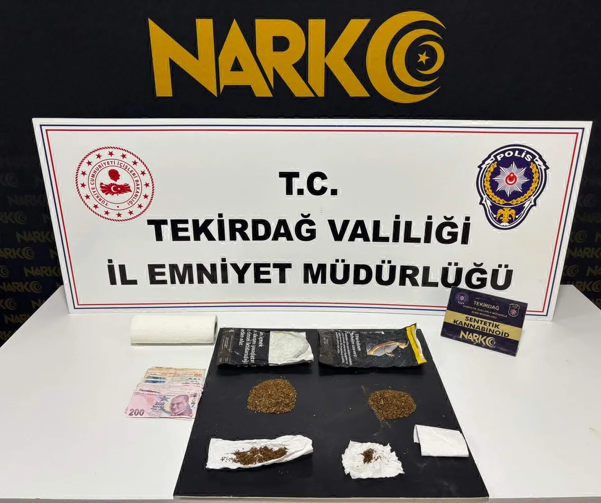 Tekirdağ'da son iki haftalık uyuşturucu operasyonlarında 45 kişi tutuklandı