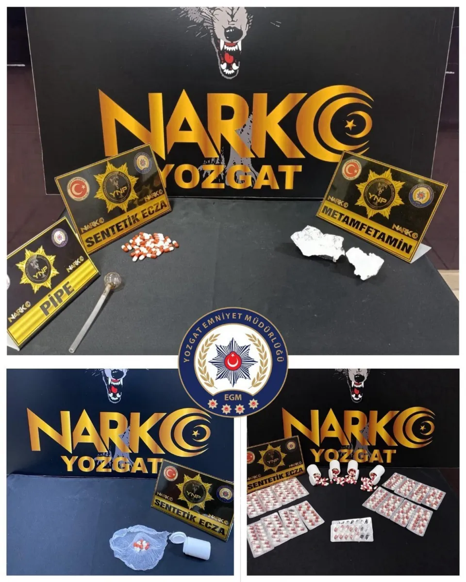 Yozgat ve Yerköy'de düzenlenen uyuşturucu operasyonunda 430 sentetik ecza yakalandı